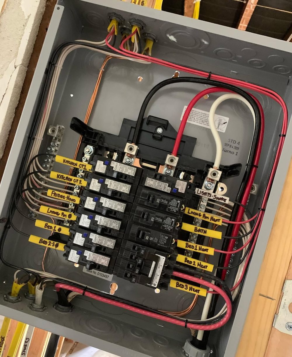 Residential panel with every circuit hand-labeled