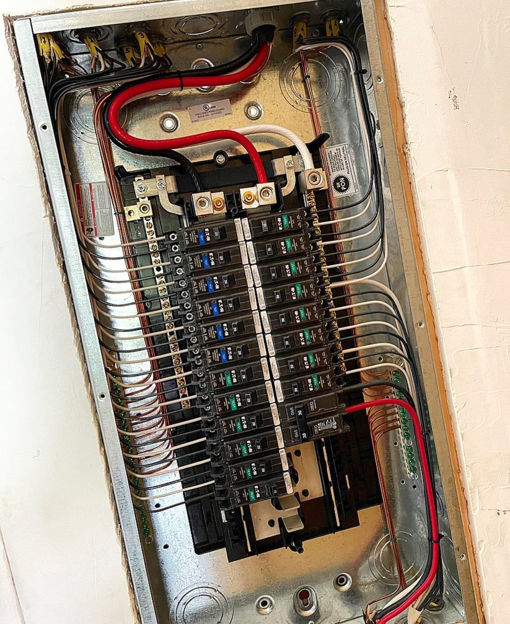 Flush-mount panel installed during a service upgrade